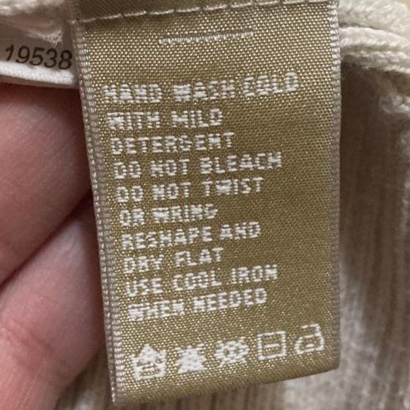 Asoie Women's Off White Open Front Silk Blend Knit Cardigan Sweater Size Small - Picture 6 of 6